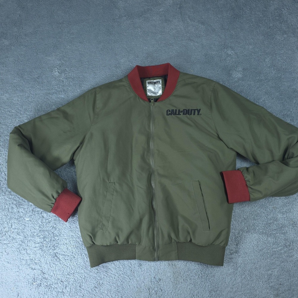 Call Of Duty Jacket Mens Medium Green Bomber Know Your Enemy Black Ops III Promo
